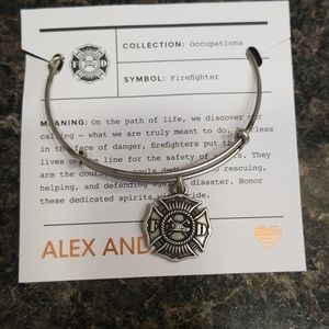 ALEX AND ANI Firefighter Silver bracelet